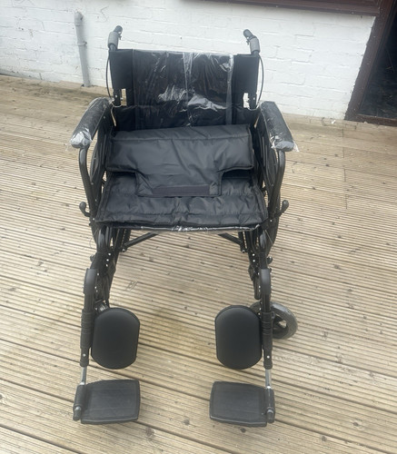 Black adult manual wheelchair - black,