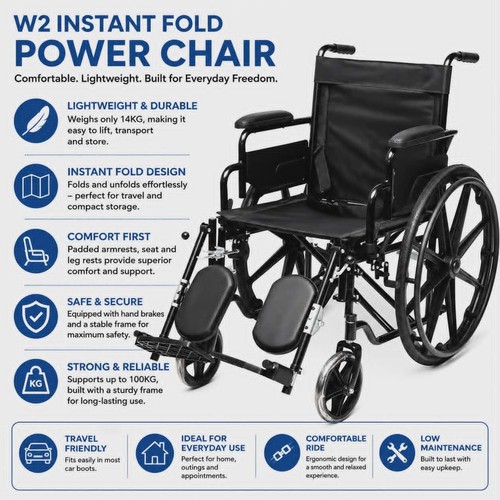 Lightweight folding wheelchair - folding,